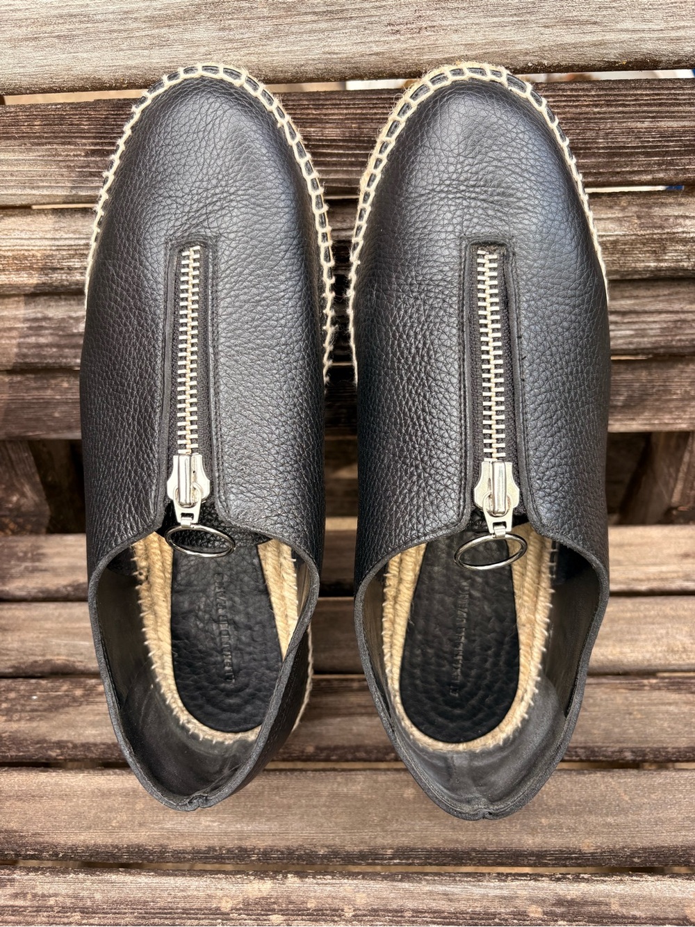 Alexander Wang Zip Black Espadrilles 9.5W